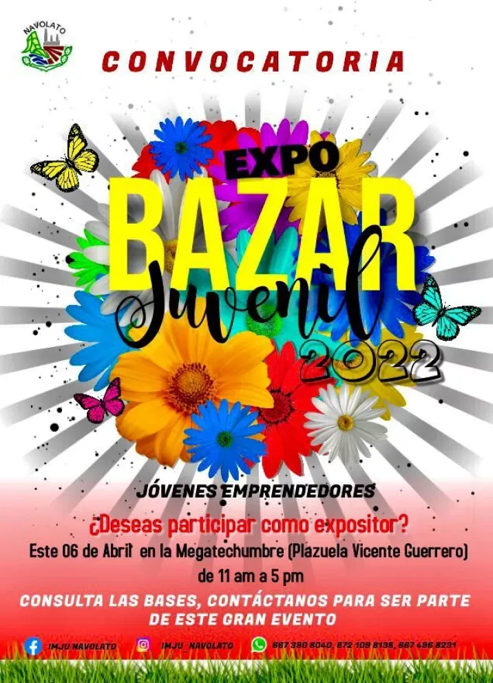 ¿Eres emprendedor? Se parte de la Expo Bazar Juvenil 2022