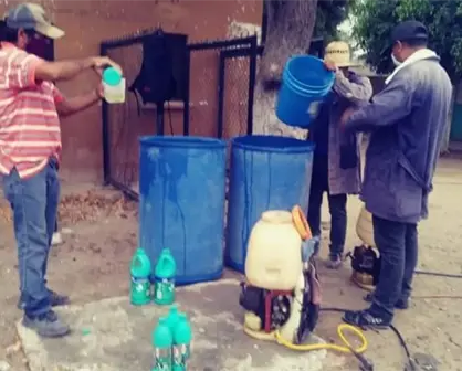 Sanitizan la comunidad de Pénjamo en Villa Juárez