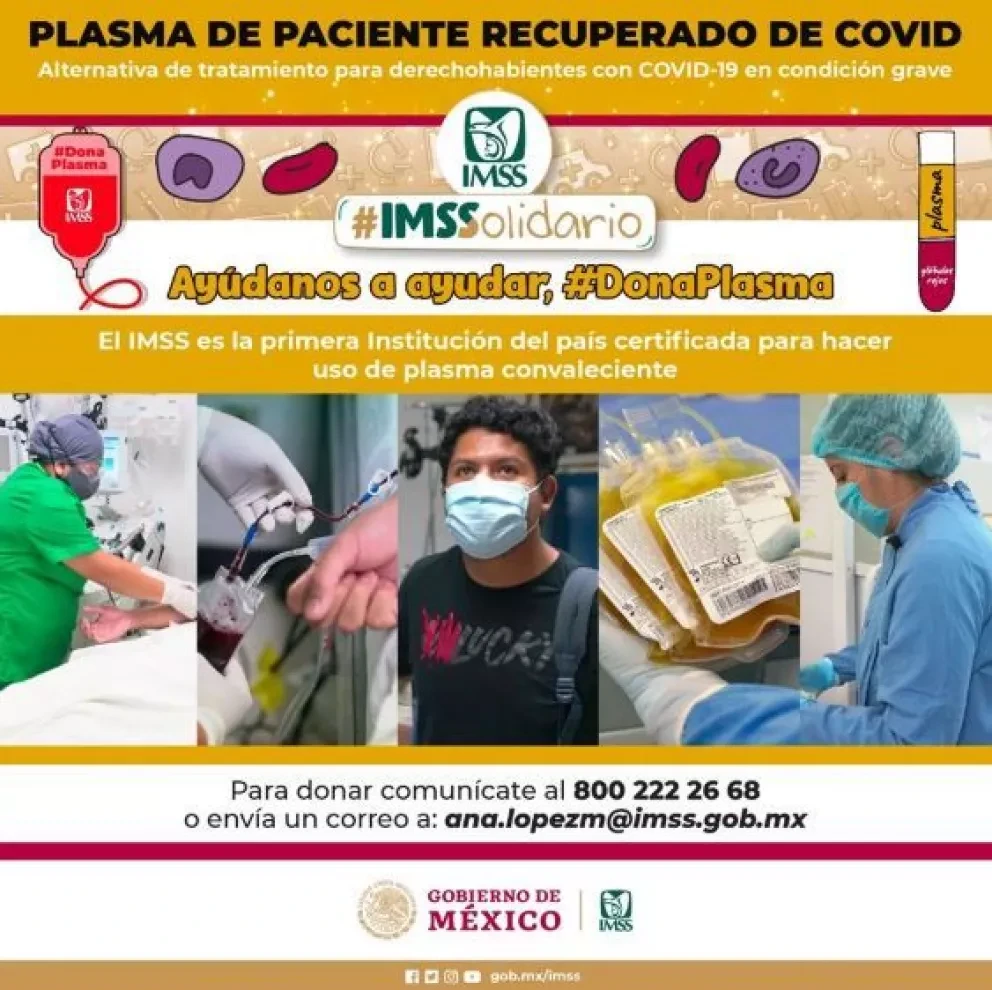 Pasos para ser donar plasma por coronavirus