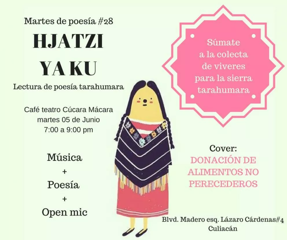 Letras Tarahumaras - Agenda Cultural Semanal-