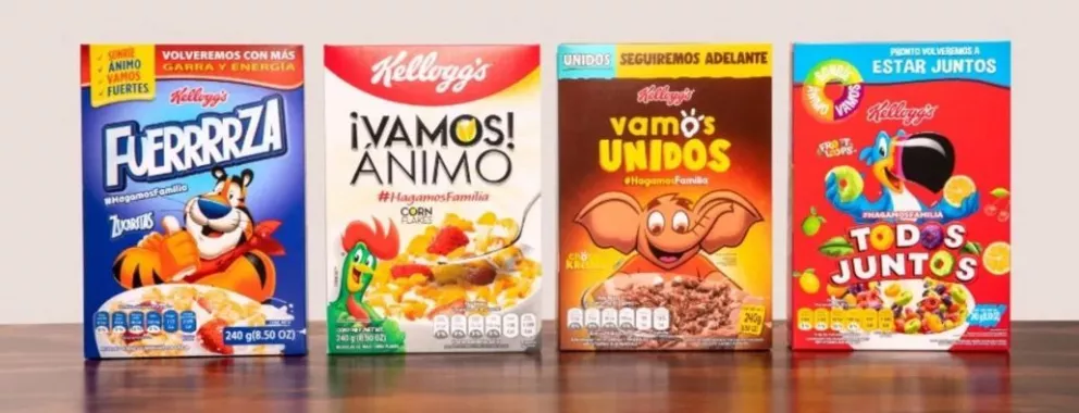 Kellogg’s envía mensajes de ánimo a mexicanos en sus cajas de cereal
