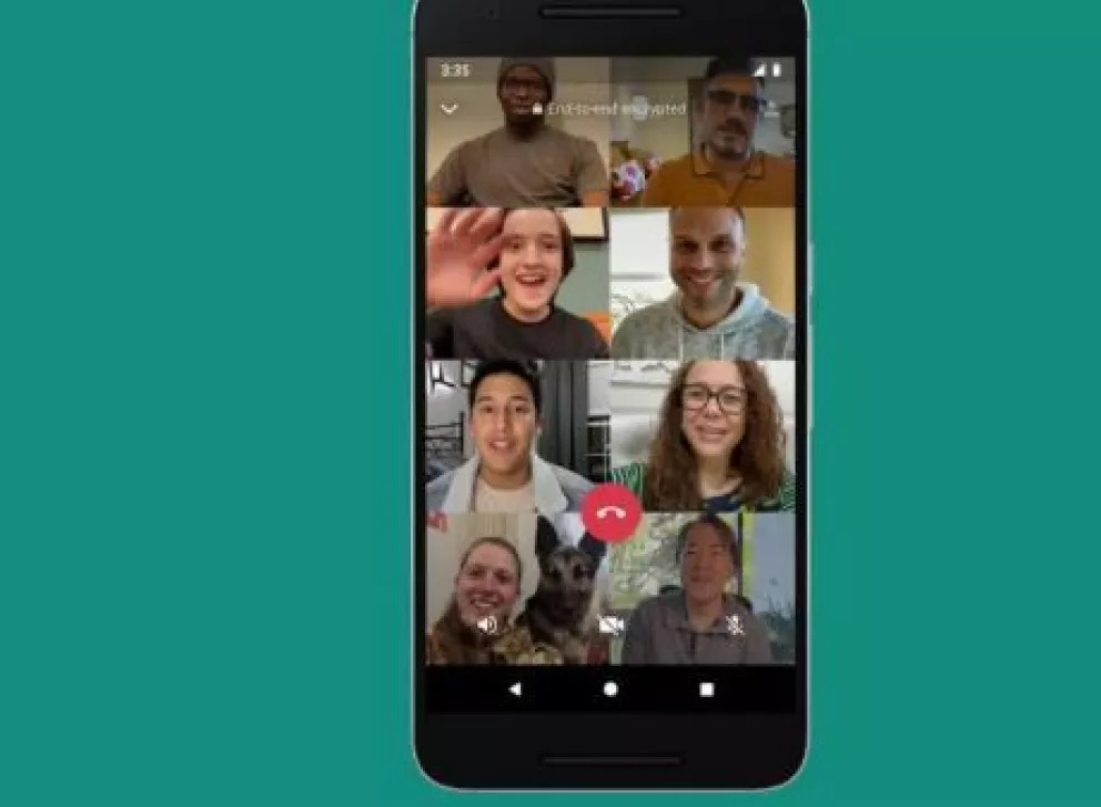 Ya es posible la videollamada de WhatsApp con 8 personas