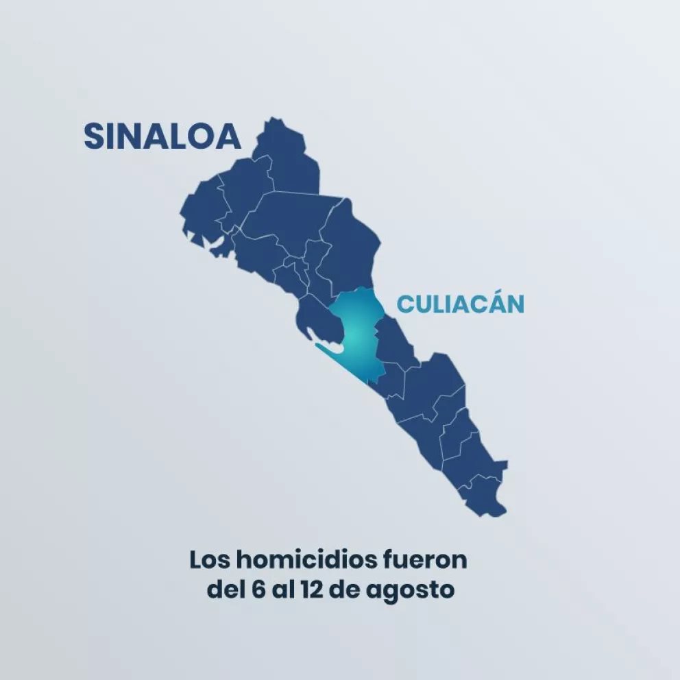Reporte de homicidios en Culiacán del 6 al 12 de agosto