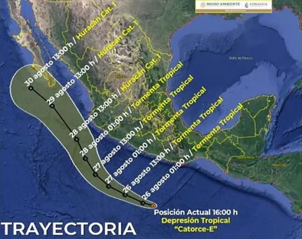 Tormenta Tropical Nora se dirige hacia Sinaloa