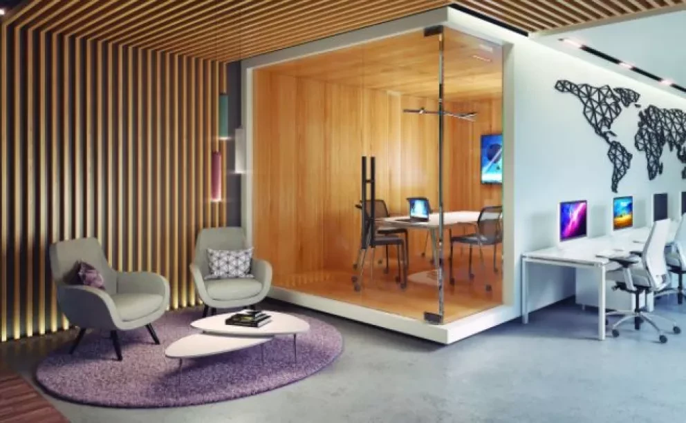 ¿Qué colores se usan en las oficinas modernas?