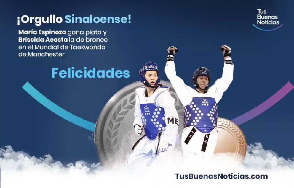 Sinaloenses María del Rosario y Briseida Acosta triunfan en Mundial de Taekwondo
