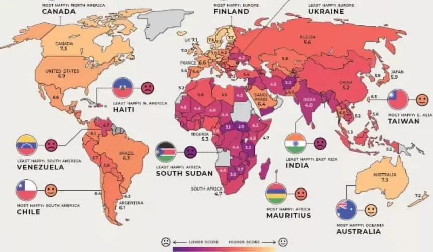 Descubre los países más felices del mundo