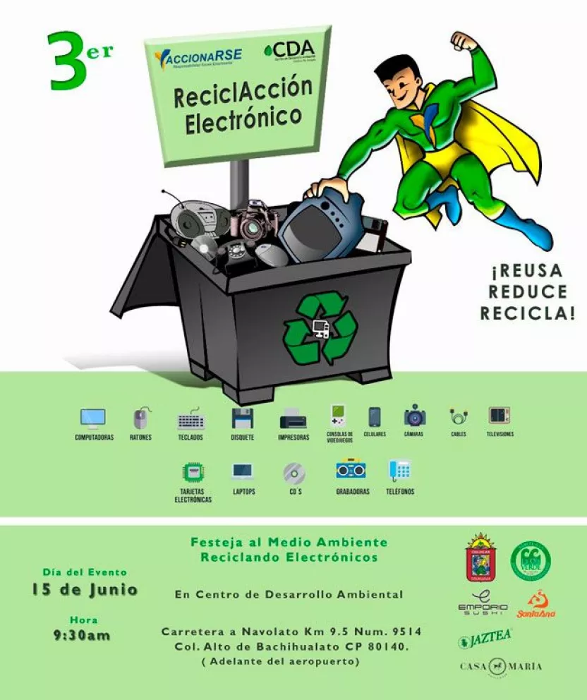 Invitan a participar en Reciclacción Electrónico 2018