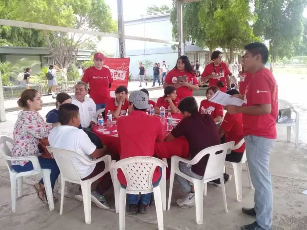 Red Paz Mx realizó foro con jóvenes y niños en Villa Juárez