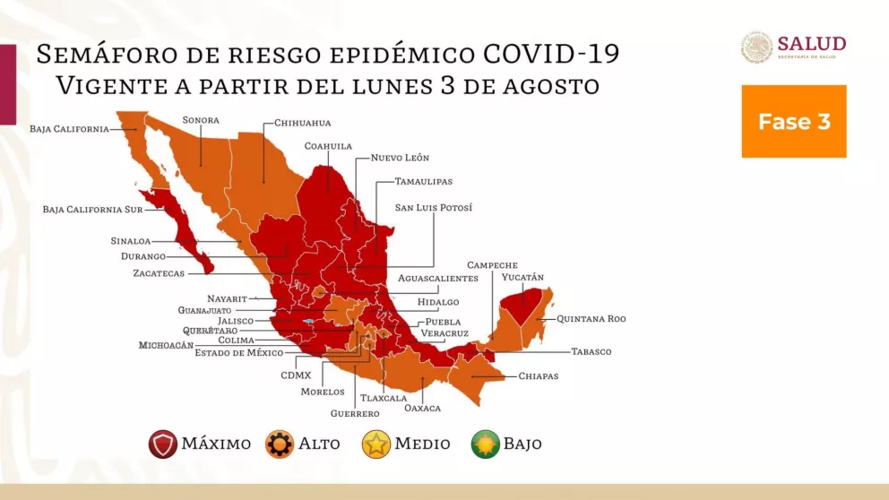 México suma más de 443 mil casos de coronavirus y supera las 48 mil muertes por Covid-19.