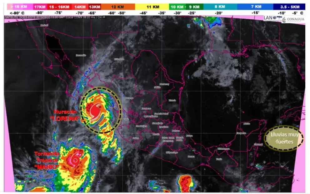 Precaución Alerta Amarilla por huracán “Lorena” ante posibles lluvias torrenciales en Sinaloa