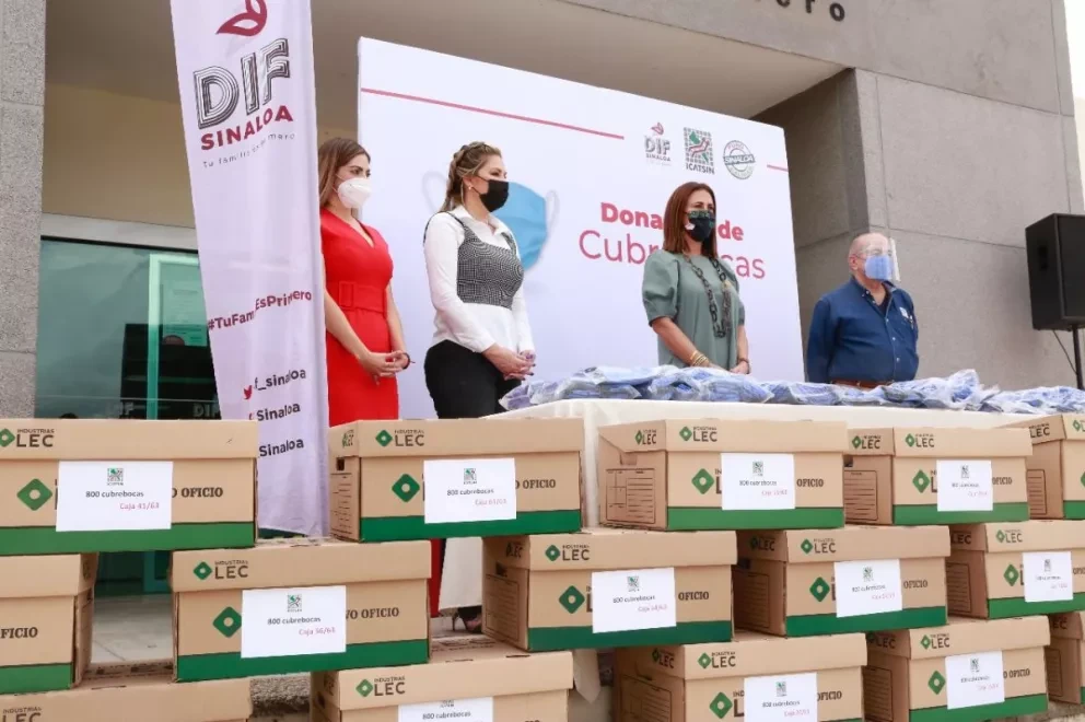 ICATSIN dona 50 mil cubrebocas al DIF Sinaloa