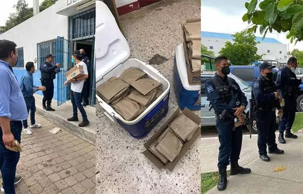 Jóvenes arman “coperacha” para regalar tortas a policías de Culiacán