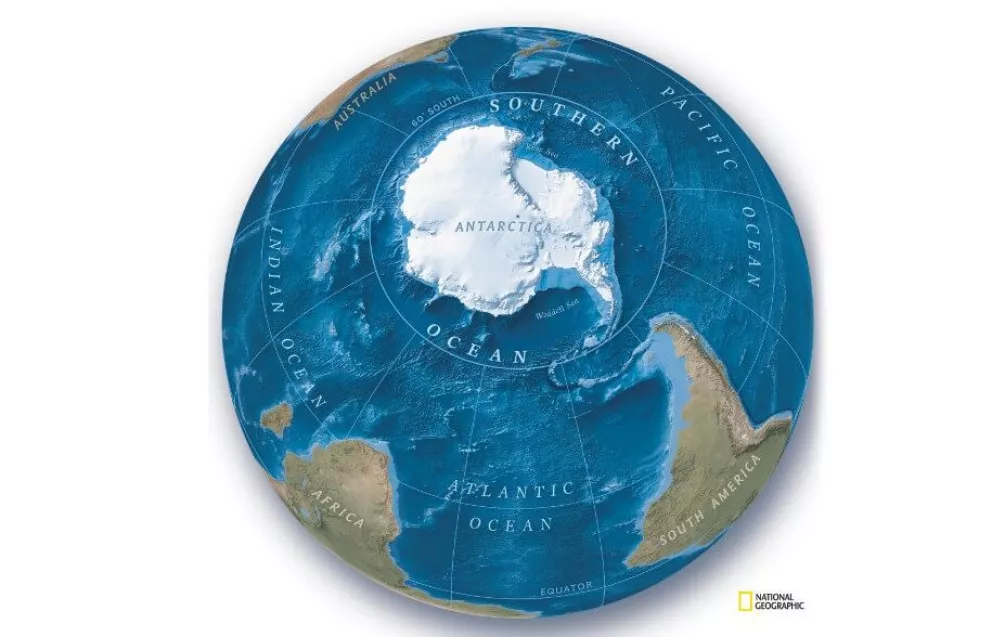 Reconoce National Geographic al Océano Austral como quinto océano