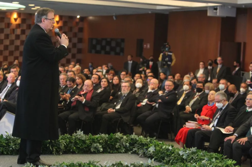 Marcelo Ebrard inaugura la XXXIV Reunión de Embajadores y Cónsules de México.