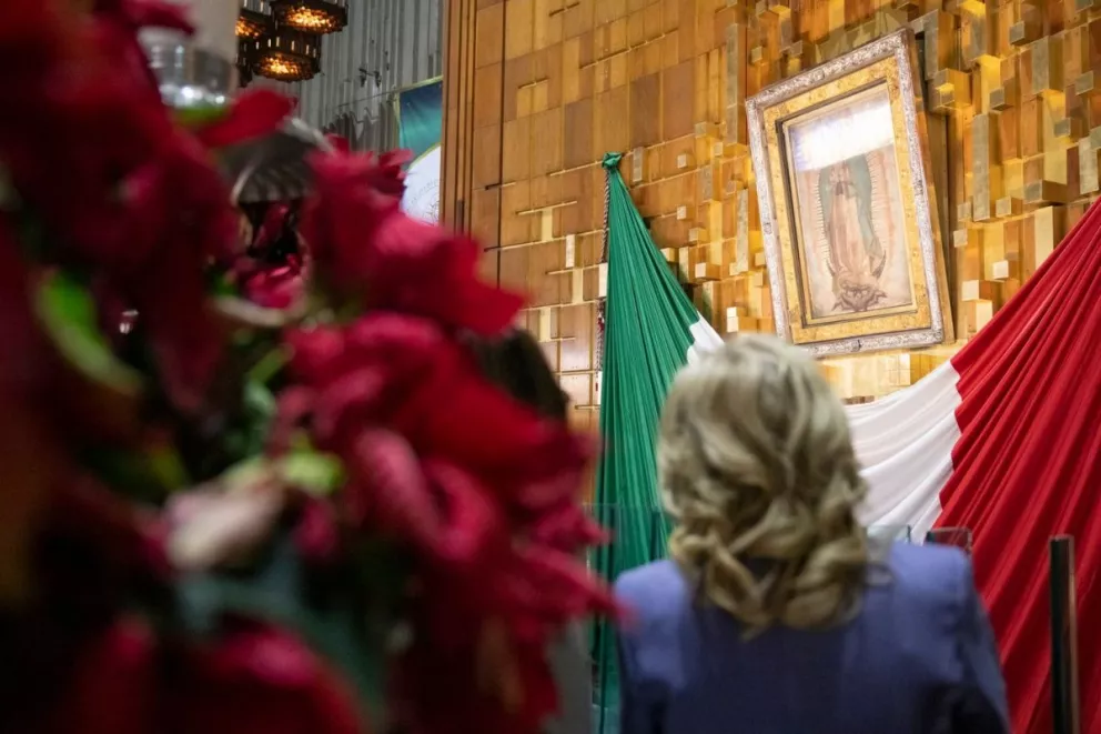 Jill Biden comenzó mi viaje a Cdmx con una visita a la hermosa Basílica de Nuestra Señora de Guadalupe.