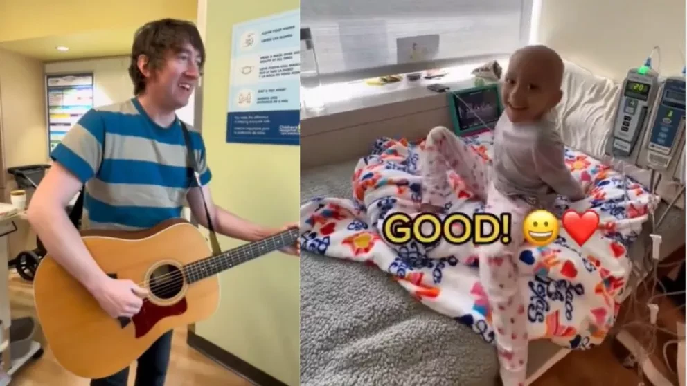 Delilah con cáncer terminal recibe visita de su cantante favorito y cantan juntos Hey There Delila