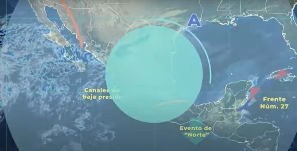 Clima hoy 27 de enero; se pronostican lluvias Chiapas, Oaxaca, Quintana Roo, Tabasco y Veracruz.