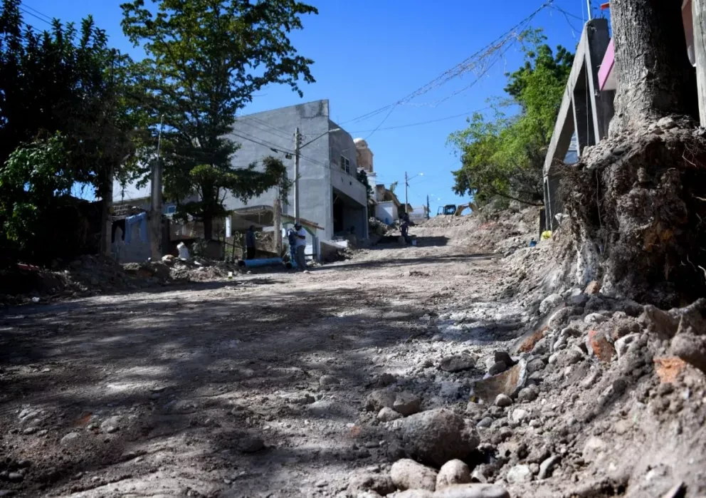 Calles de Culiacán que se encuentran pavimentando el Ayuntamiento.