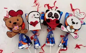 Cómo decorar Paletas Payasos para este 14 de febrero