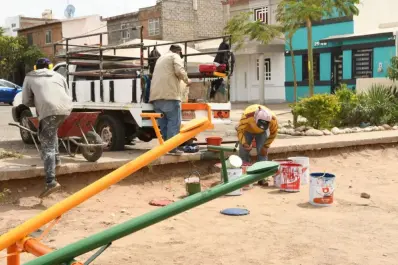Dejan reluciente el Parque Infantil localizado en colonia Capistrano, en Culiacán, Sinaloa