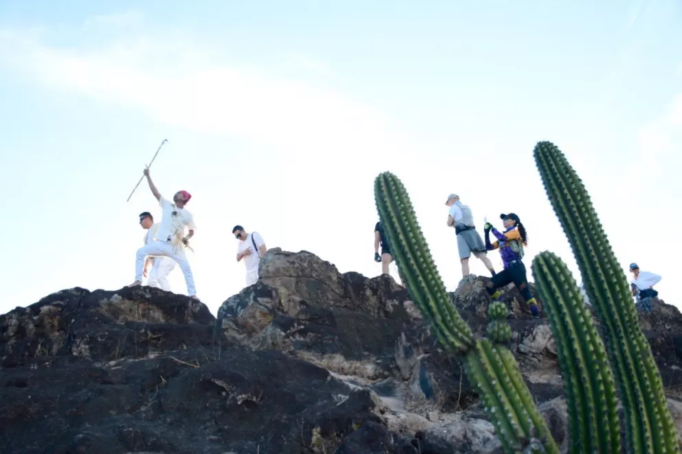 Se realizó un ejercicio de senderismo, el cual, a través de un circuito de 6.5 km desde el cerro de El Chivo hasta la comunidad de El Gualamito.