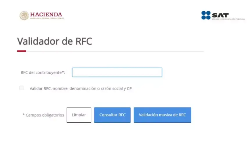 Cómo validar el RFC ante el SAT