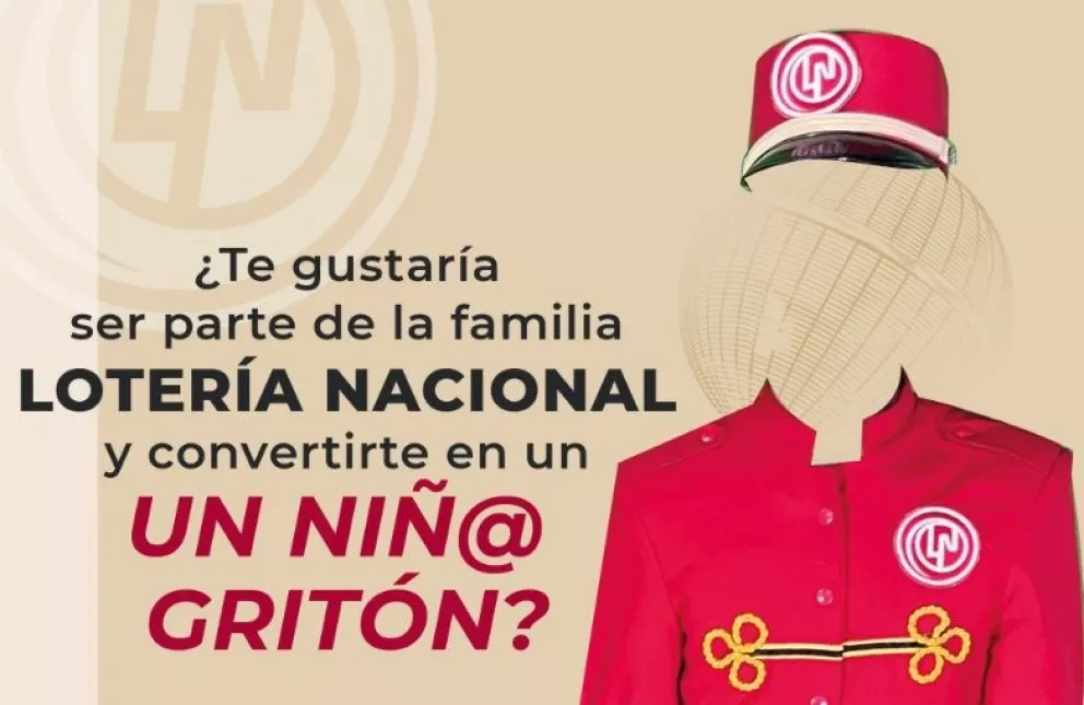 La Lotería Nacional está contratando a niños gritones para sus sorteos