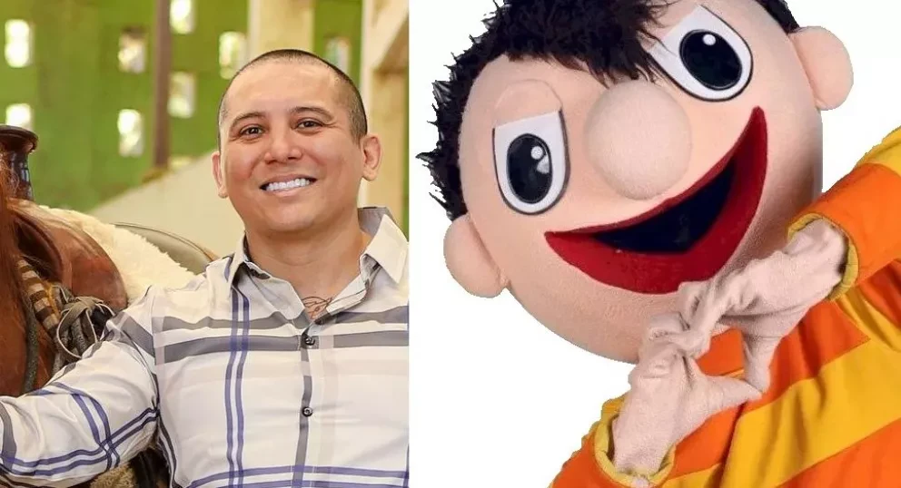 Edwin Luna detrás del personaje de Beto de Bely y Beto.