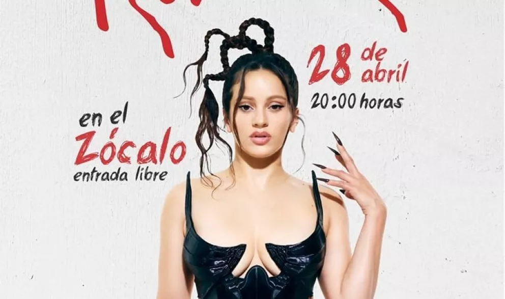El Gobierno de la CDMX confirmó que la cantante Rosalia se presentará este 28 de abril en el Zócalo de la Ciudad de México.