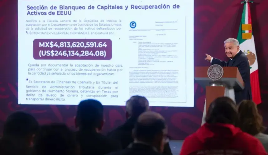 AMLO propone que recursos que regresarán del ex secretario de finanzas de Coahuila sean para combatir las drogas.