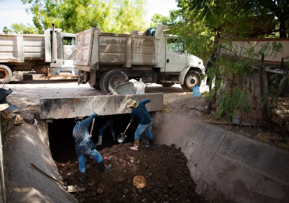 Ya están limpiando y realizando desazolve en los 75 arroyos, drenes y canales de Culiacán