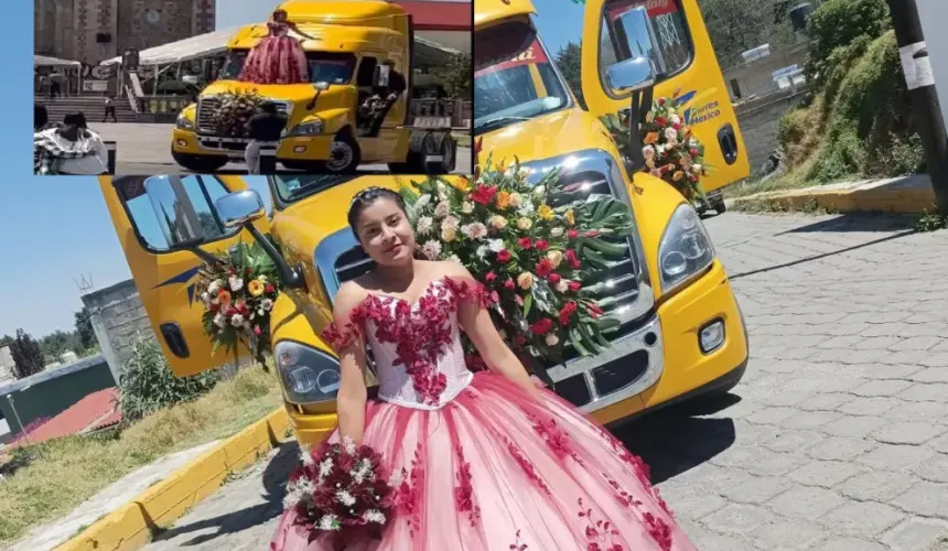 Nataly, la quinceañera del Estado de México que llegó arriba de un tráiler para celebrar su misa de 15 años