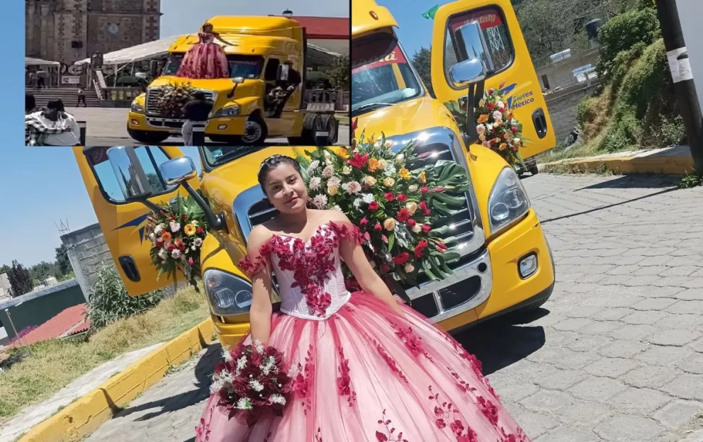 Nataly, la quinceañera del Estado de México que llegó arriba de un tráiler para celebrar su misa de 15 años