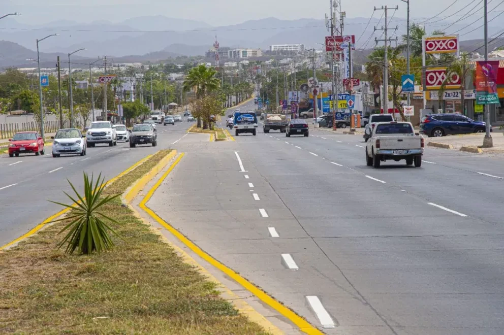 Bulevar Culiacán-Imala así luce tras una pintadita.