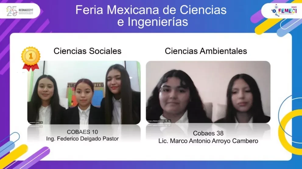 Estudiantes de COBAES Sinaloa, triunfan en la Feria Nacional de Ciencias e Ingenierías. Foto: Cortesía