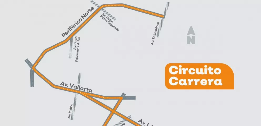 La Avenida Vallarta y el Anillo Periférico serán las vías más afectadas durante la carrera.