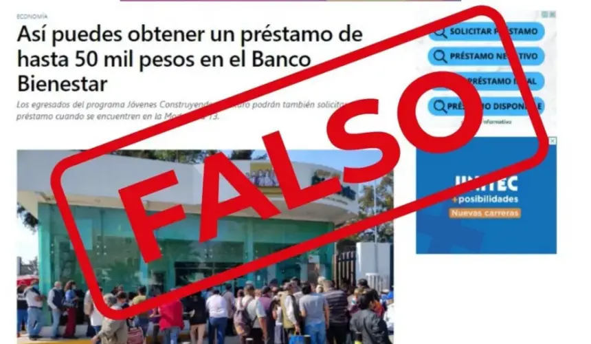 Financiera para el Bienestar, Secretaría de Bienestar y Banco del Bienestar informan sobre notas falsas respecto a créditos