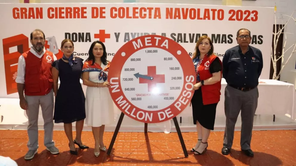 Cruz Roja Navolato cumple la meta, logra colectar $754 mil pesos