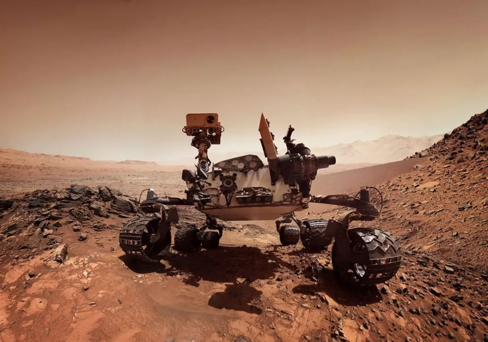 El rover Curiosity de la NASA  manda foto desde Marte. Foto: Cortesía