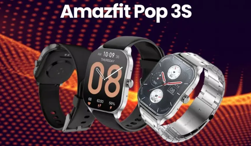 El nuevo reloj inteligente Amazfit Pop 3S, es resistente al agua y tienen una estética de gama alta. Foto: Cortesía