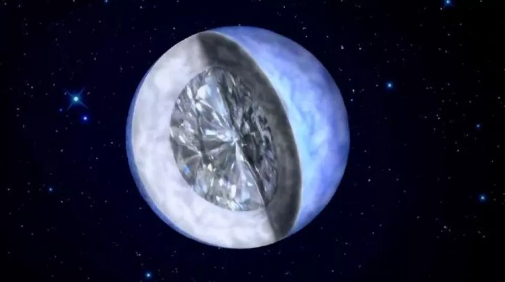 Impresión artística de una enana blanca cristalizándose en diamante. (Centro de Astrofísica | Harvard & Smithsonian)