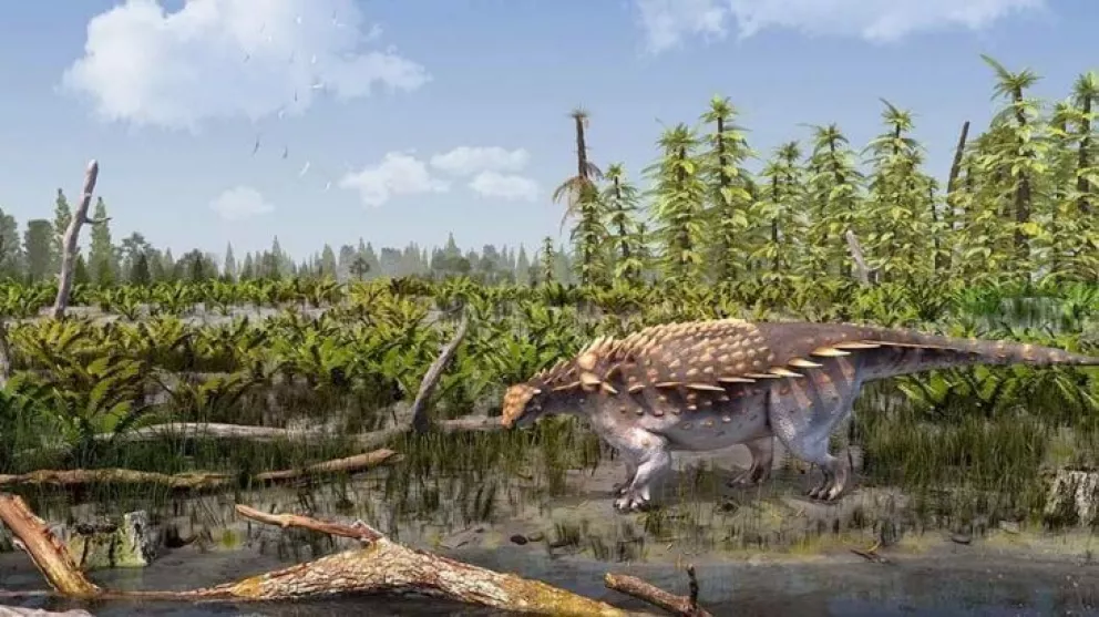 El nuevo dinosaurio descubierto, fue llamado Vectipelta Barretti. Foto: Cortesía