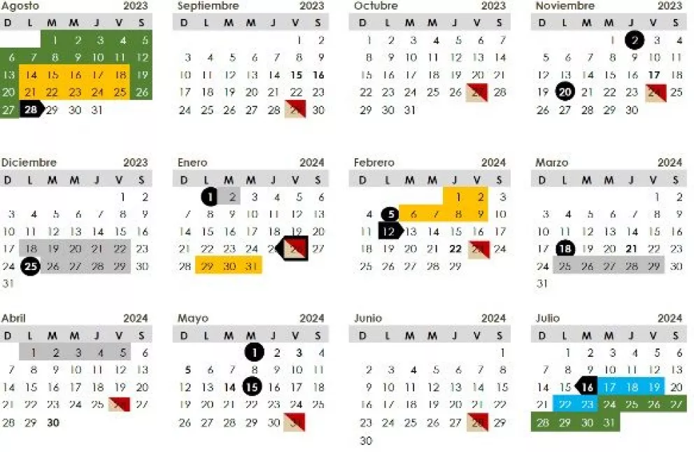 SEP publica calendarios escolares para el ciclo lectivo 2023-2024.