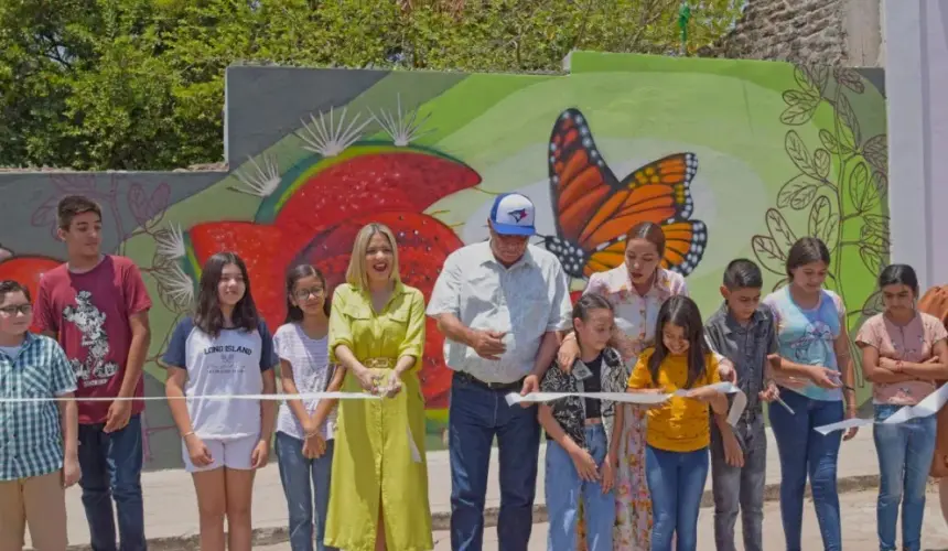 Inauguran 4 murales en el Centro Histórico del municipio de El Fuerte, en Sinaloa. Foto: Cortesía