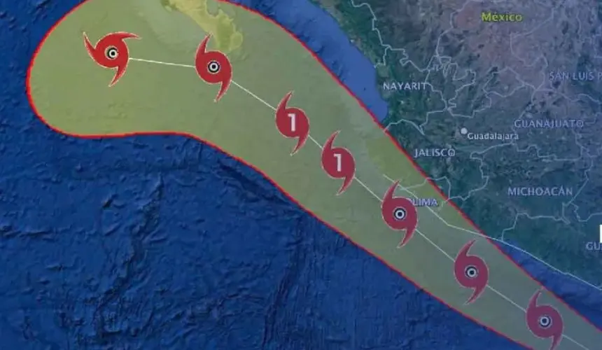 Potencial Ciclón Tropical Dos E provocará lluvias torrenciales para Chiapas, Guerrero y Oaxaca.