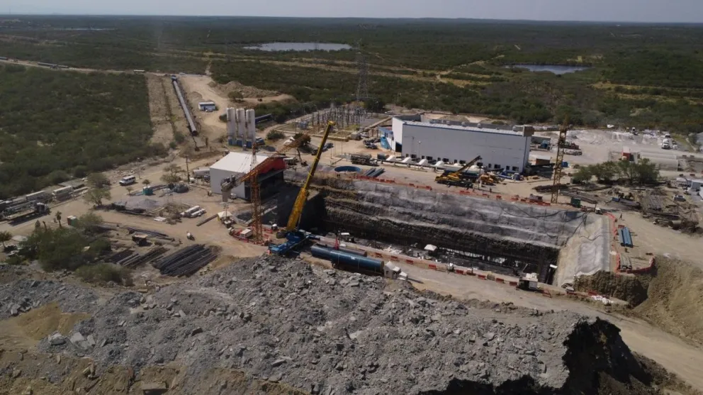 Reportan avance de la construcción del Acueducto El Cuchillo II en Nuevo León. Foto; Cortesía