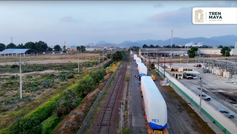 El primer tren ya va hacia Cancún, confirma Javier May.