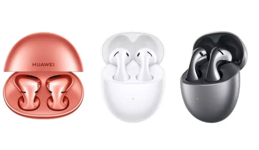 Los auriculares Huawei FreeBuds 5 son totalmente inalámbricos y resistentes al agua. Foto: Cortesía