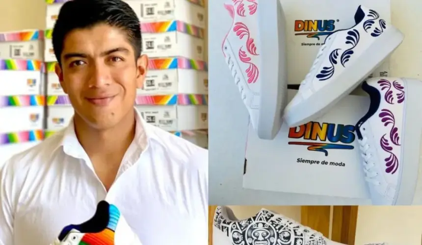 Ricardo, el tlaxcalteco que logró emprender su negocio de tenis mezclando la cultura mexicana en sus diseños.